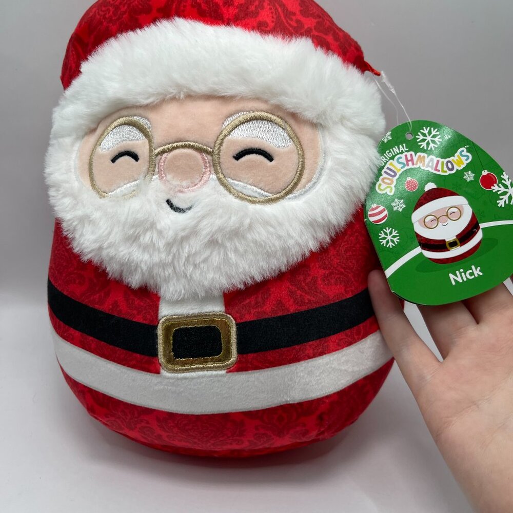 NWT Squishmallow Santa Nick Patterned Suit Santa Claus Stuffed Toy Christmas - Picture 2 of 10